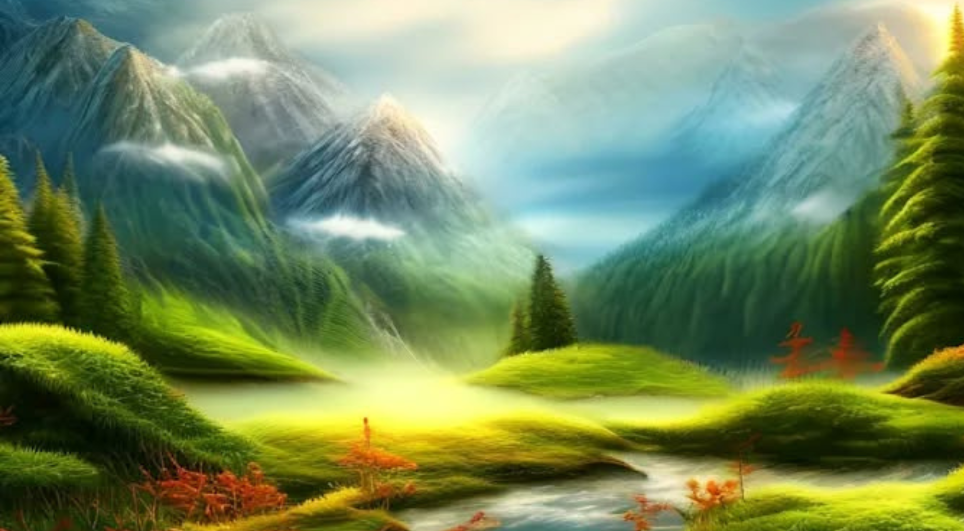 I will create flat landscape illustration of nature
